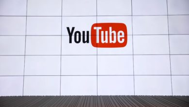 YouTube logo, displayed inside a series of TV panels at YouTube TV