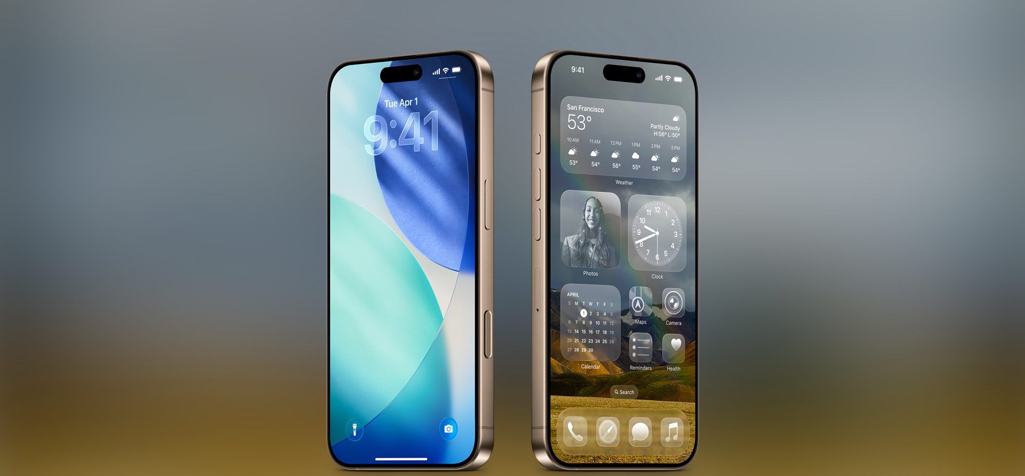 iOS 26 Liquid Glass design